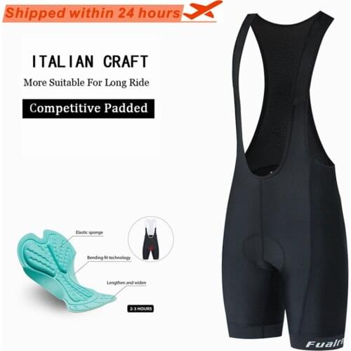 In Sale FUALRNY Whole Black Bicycle Bib Shorts Men Outdoor Wear Bike Cycling 4D Coolmax Gel Padded Riding Bib Shorts Cycling B