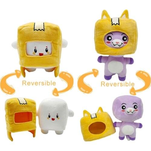 18-27cm Lankybox Removable Plush Cartoon Robot Turned Into A Doll Plush Toys Childrens Gift Furniture Decoration