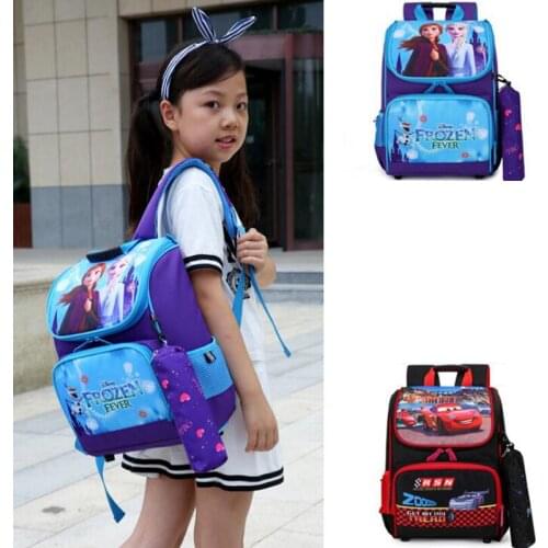 Disney primary schoolbag Elsa shoulder bag girl boy handbag baby children backpack kid Frozen schoolbag Spiderman backpack