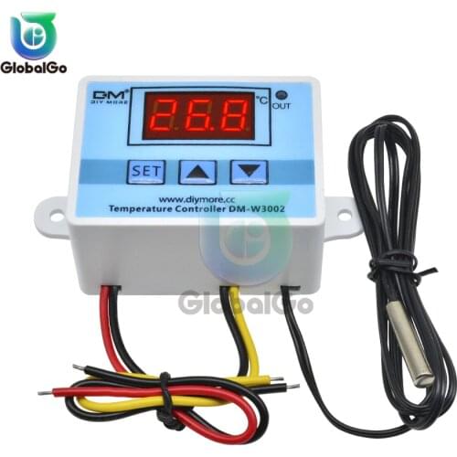 W3002 12V 24V 110V 220V LED Digital Temperature Controller Thermostat Thermoregulator Sensor Meter Fridge Water Heating Cooling