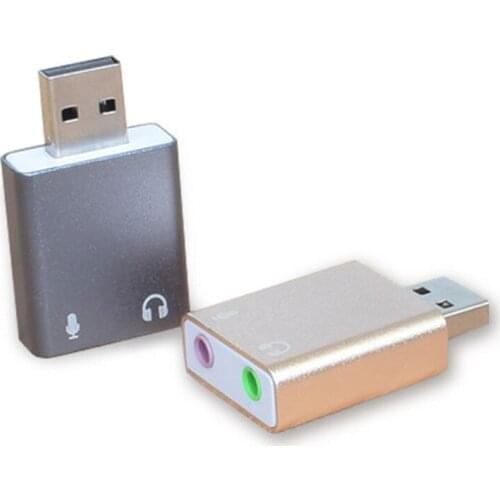 1pc Wireless Usb7.1 Sound Card Computer USB Sound Card Aluminum Alloy Sound Card Free Drive External Sound Card