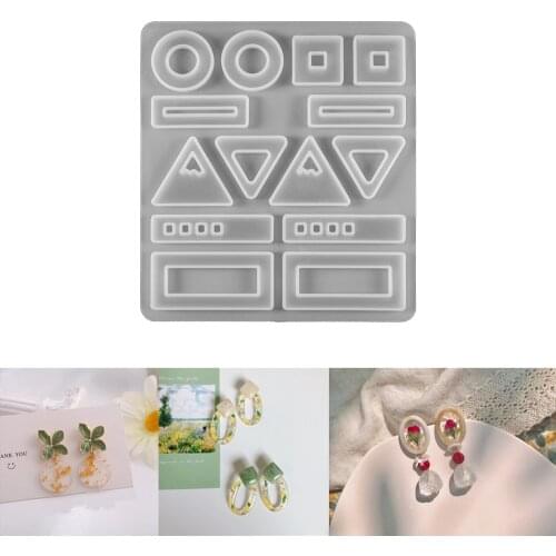 1Pcs UV Epoxy Resin Mold Earrings Ear Pendant Casting Silicone Mould for DIY Crafts Handmade Decorative Jewelry Making Tools