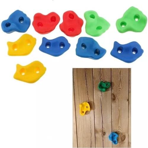 10/15 Pcs Plastic Rock Climbing Wall Children Climbing Stones Toys Without Screws Hand Hold Grip Kit Climb Rock Equipment