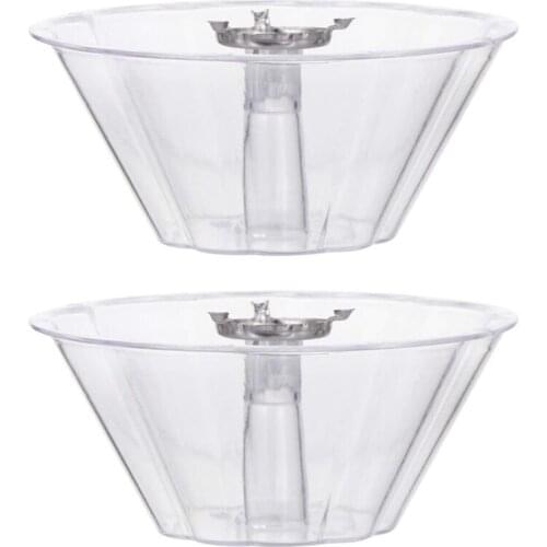 2Pcs Plastic Range Hood Oil Cup Round Oil Catcher Oil Collecting Cup Range Hood Oil Box Replacement Accessories