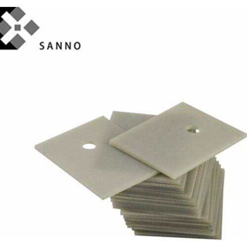 20pcs TO-220 / 247 / 264 / 3P aluminum nitride ceramic plate thermal conductivity insulating Aln sheet for high heat dissipation