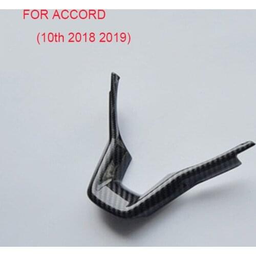 ABS Plastic Interior Steering Wheel Frame Cover Trim For Honda Accord 2018 2019 Carbon Fiber Color