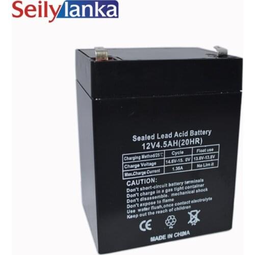 12V 4.5AH Battery Sealed Storage Batteries Lead Acid Rechargeable Desk Lamp LED Flashlights Lever Speaker