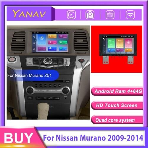 1 din Android Car stereo radio audio player for Nissan Murano 2009-2014 Touch car multimedia video dvd player Car GPS navigation