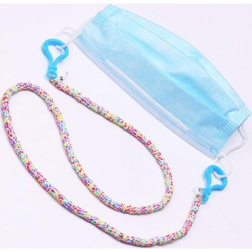 8mm 7Colors Polymer Clay Mask Chain Soft Pottery Choker Mask Chain Colorful Surfer Beads Collar Handmade Femme Jewelry Gifts