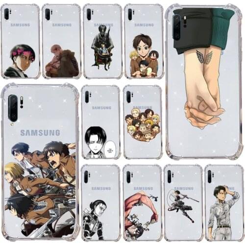 Anime Attack on Titan Phone Case Transparent for Samsung A71 S9 10 20 HUAWEI p30 40 honor 10i 8x xiaomi note 8 Pro 10t 11