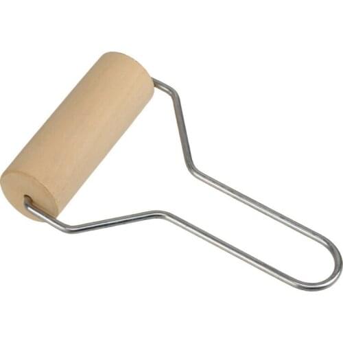 Wood Clay Roller Pottery Rolling Pin Modelling Tool Stainless Steel Handle DIN889