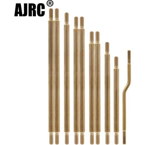 Ajrc Rc Parts Brass Steering Linkage Rod Set For Axial Scx10 Iii Ax103007 1/10 Rc Car Accessories