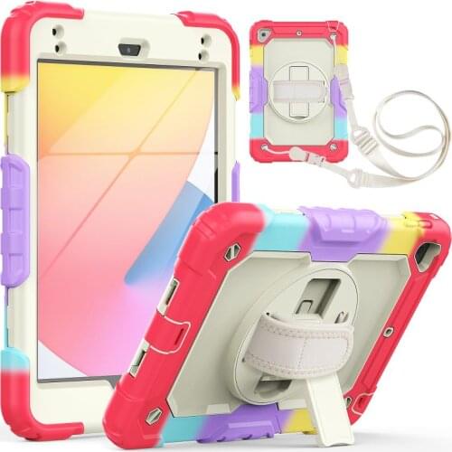 For Ipad mini 5 mini 4 Case Kids Safe Foam Shockproof Shoulder Hand Strap Stand Tablet Cover