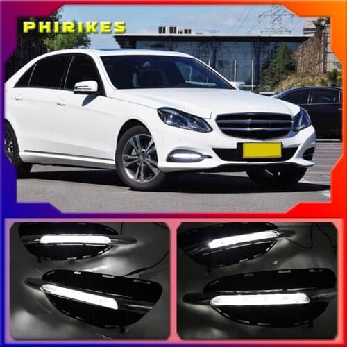 1 Set DRL Daytime Running Lights Turn Yellow Signal Light For Mercedes Benz W212 E Class E180 E200 E260 E320 2014 2015