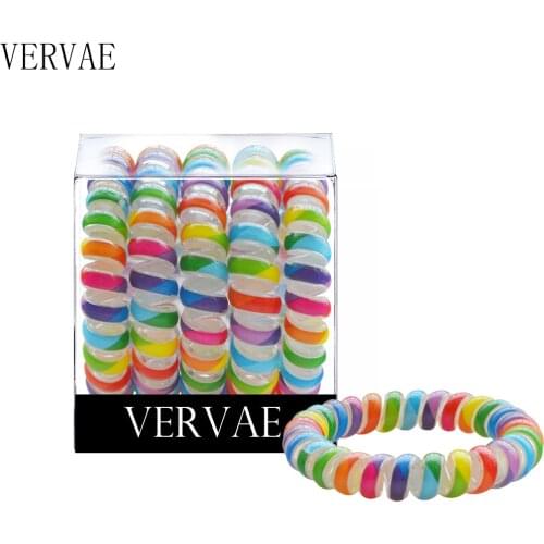 5 Pcs Elastic Hair Bands for Women Hair Accessories Girls Phone Cord Hair Ties Headwear Seamless Ponytail Holders 2020