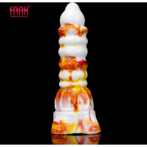 FAAK colorful silicone dildos Ancient temple for Imprison Beast style anal sex toys fro women men masturbator adult games