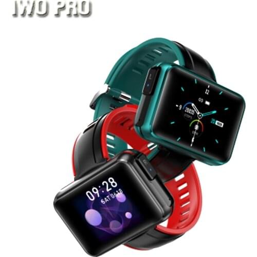 IWO PR T91 TWS Wireless Bluetooth Headset Smart Watch Men 2020 1.4 Inch Big DIY Screen Bluetooth Call Weather Smartwatch