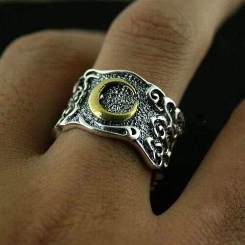 925 pure silver ring silver copper mix match thai silver ring male female vintage finger ring
