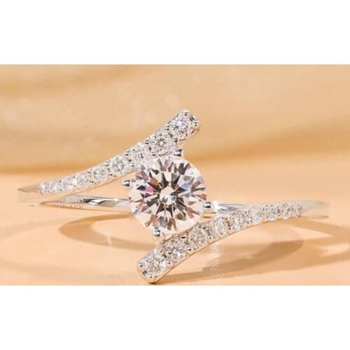 Tiny Finger Ring with Bling Zircon 925 Sterling Silver Wedding Bands Bright Rings Engagement Bridal Ring for Women Fine Jewelry