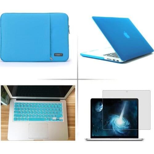 4in1 Matte Hard case+laptop sleeve bag+keyboard cover LCD For New Apple Macbook Pro 15 with Touch Bar Model : A1707 and A1990