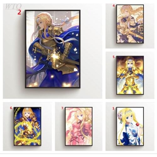 Sword Art Online Alice Schuberg Anime Posters Wall Poster Canvas Painting Posters and Prints Wall Art Picture Home Decoration