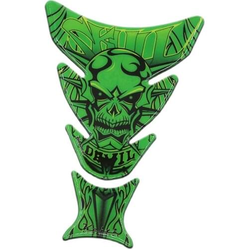 NEW motorcycle tank pad green skull grain motorcycle protector tank moto decals tank sticker tankpad stickers