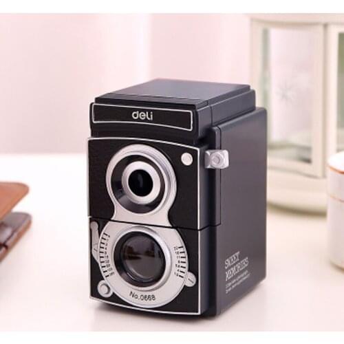 Creative Vintage Camera Pencil Sharpener Novelty Hand Mechanical Stationery Pencil Sharpeners Tool for School Student
