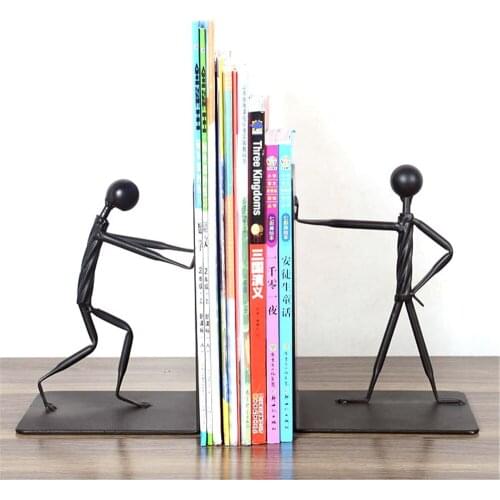 A pair Fashion Human Shape bicycle S Bookshelf Bookends School Office Stationery