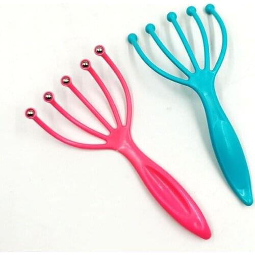 2021 Hot Sale Head Massager Five Finger Ball Plastic Scalp Massager Relieve Pressure Itch Massager For Head Rake Head Skin