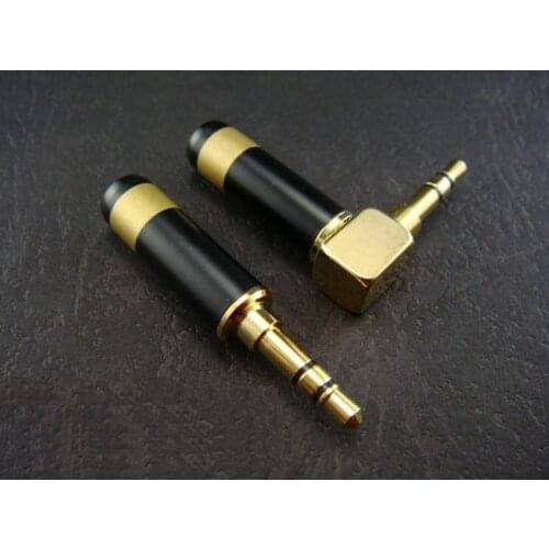 3.5mm earphone plug Gold plated 4.6mm Tail mouth 2pcs