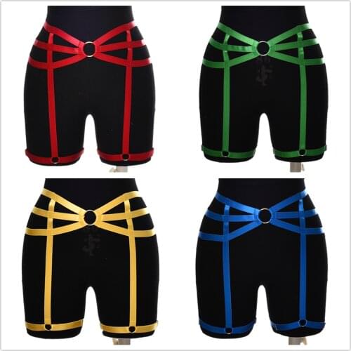 Pastel Goth Garter Belt Harness Lingerie Bondage Stockings Suspender Wedding Dance Rave Body High Waist leg Garter Belt