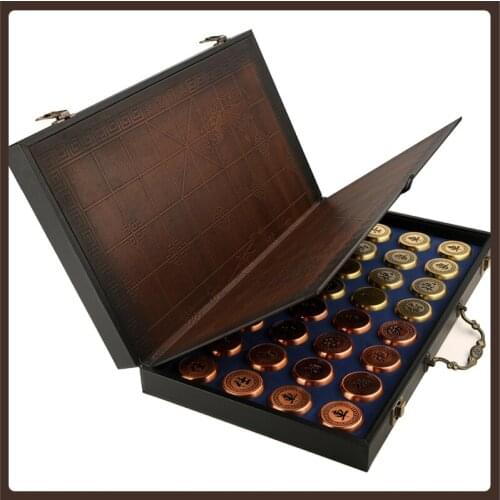 Luxury Iron Chinese Chess Professional Metal Chinese Chess Board Games For Adults Family Games Juego De Mesa Chess Board Luxury