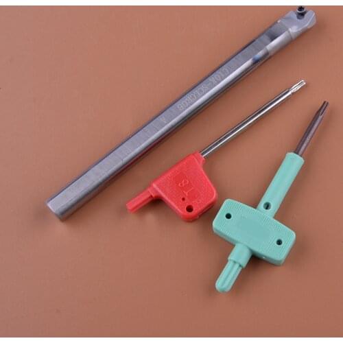 Silver Solid Carbide Tungsten Steel Anti-Shock Tool Holder C10K-SCLCR06 For External Boring Machining CCMT0602 Inserts