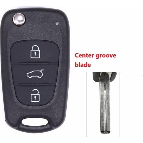Replacement Remote Car Key Shell 3 Buttons Flip Folding Key shell For Hyundai Solaris Accent Tucson l10 l20 l30 Kia Rio Ceed