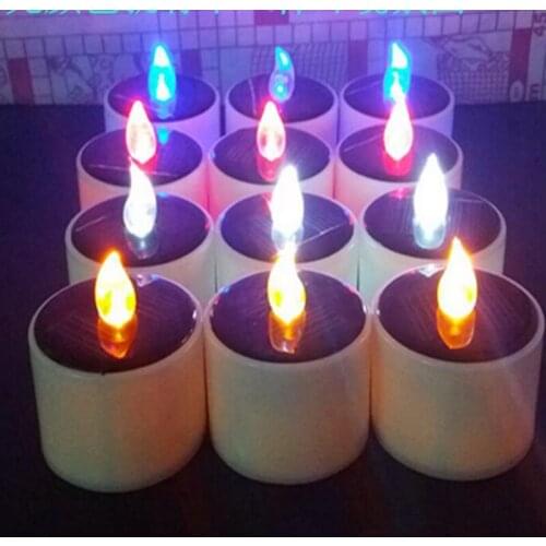 LED Candles Lights Solar Candles Light Candles Flameless for Home Bar Bedroom Living Room Garden Solar Energy Candle