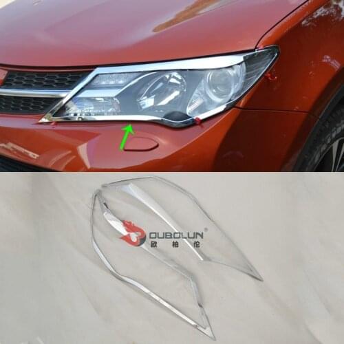 OUBOLUN ABS exterior car parts Car body kits headlight cover For toyota 2014 RAV 4