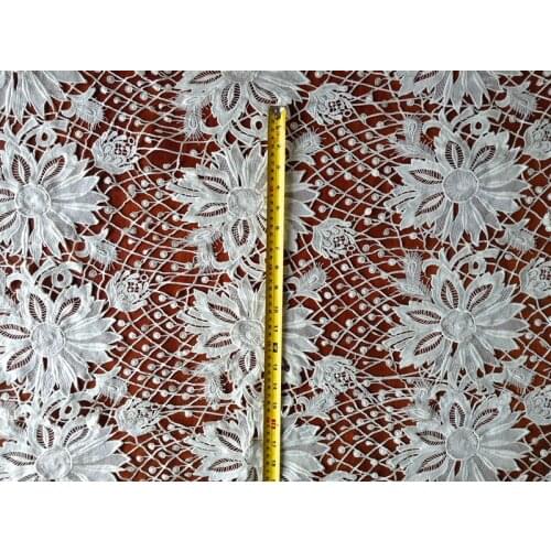 High quality fashion water soluble big blossoming peacock flower heavy embroidery lace fabric,XERY14042