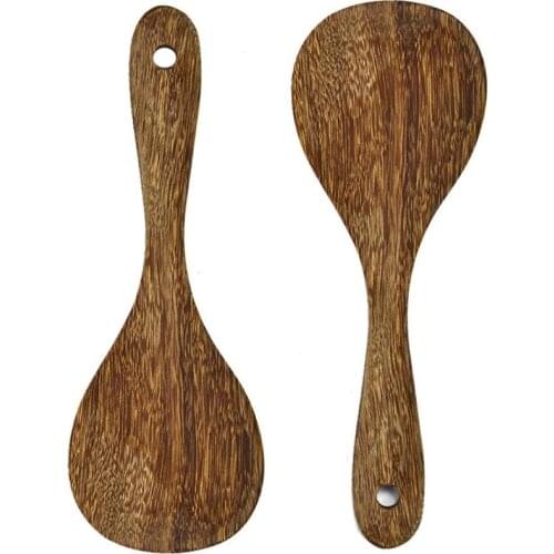 High-Quality Wooden Rice Paddle, Rice Spoon, Asian Kitchen Wooden Rice Spatula, Wooden Kitchen Utensil Set,2 Pieces