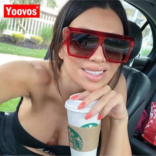 Yoovos 2021 Fashion Sunglasses Women/Men Big Frame Square Retro Mirror Sun Glasses Brand Vintage Lunette De Soleil Femme UV400