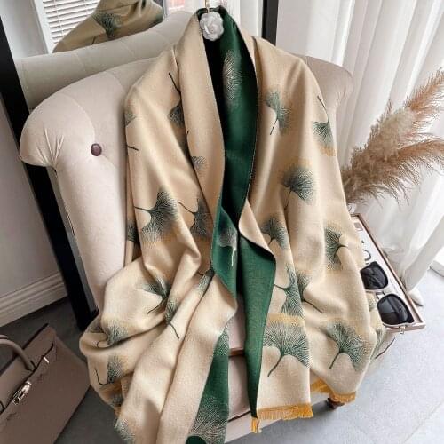 2021 Women Winter Scarf Design Cashmere Female Scarves Warm Stoles Pashmina Shawls and Wraps Thick Blanket Echarpe Bufanda