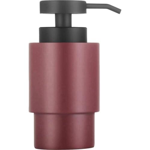 1 Brick Red Geometric Shape Push Type Soap Bottle Lotion Dispensing Bottle Push Type Resin Lotion Bottle 280Ml