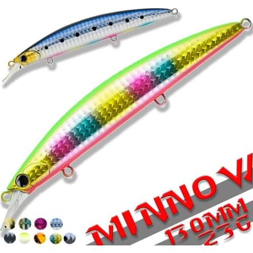 1PCS 130MM 23G Minnow Fishing Lure Floating 3D Eyes Wobblers Fishing Lure Artificial Japan Hard Bait Winter Fishing Tackle