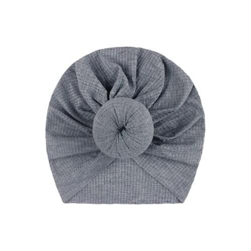 2021 Baby Accessories For Newborn Toddler Kids Baby Girl Boy Turban Cotton Beanie Hat Winter Cap Knot Solid Soft Hospital Caps