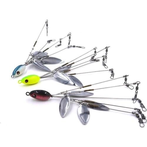 5 Arms 4 Blades Umbrella Rig for Bass Crappie Lure Fishing Bait Fishing Gear Fishing Pendant