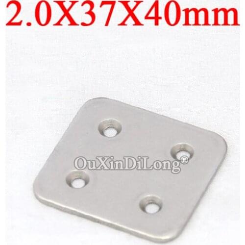 Brand New 50PCS 37X40mm 304 Stainless Steel Furniture Corner Braces 2mm Thicken Board Frame Shelves Support Brackets Connectors