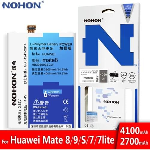 NOHON Phone Battery For Huawei Mate 8 9 7 S 7 Lite Battery HB396693ECW HB396689ECW Honor 6 P Lithium Polymer Replacement Bateria