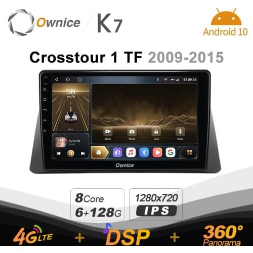 Ownice K7 Android 10 Car Multimedia Radio for Honda Crosstour 1 TF 2009 - 2015 Video player 6G+128G Quick Charge Coaxial 4G LTE