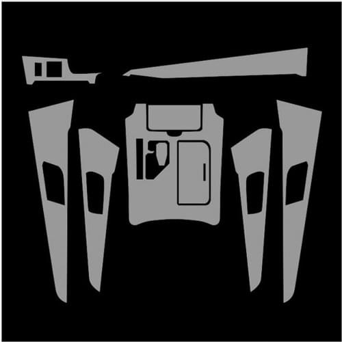 Car-Styling New Car Interior Trim Dashboard Clear Paint Protective Film Stickers for Toyota Crown 2015-2018