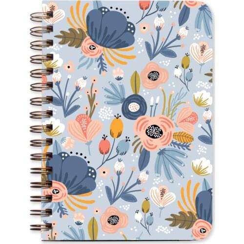 Blue Floral Organizer Indefinitely Planner Notebook