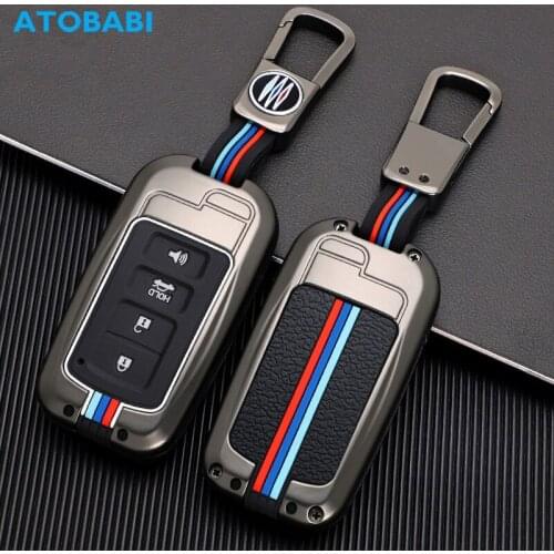 Zinc Alloy Car Key Case Smart Remote Control Fobs Protector Cover For Toyota Corolla Avalon Camry RAV4 4Runner Land Cruise Prius